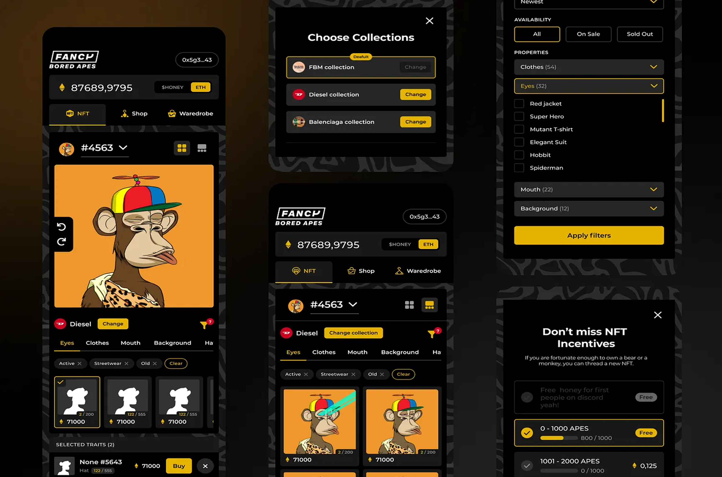 Preview of BAYC / MAYC Trait Swap App
