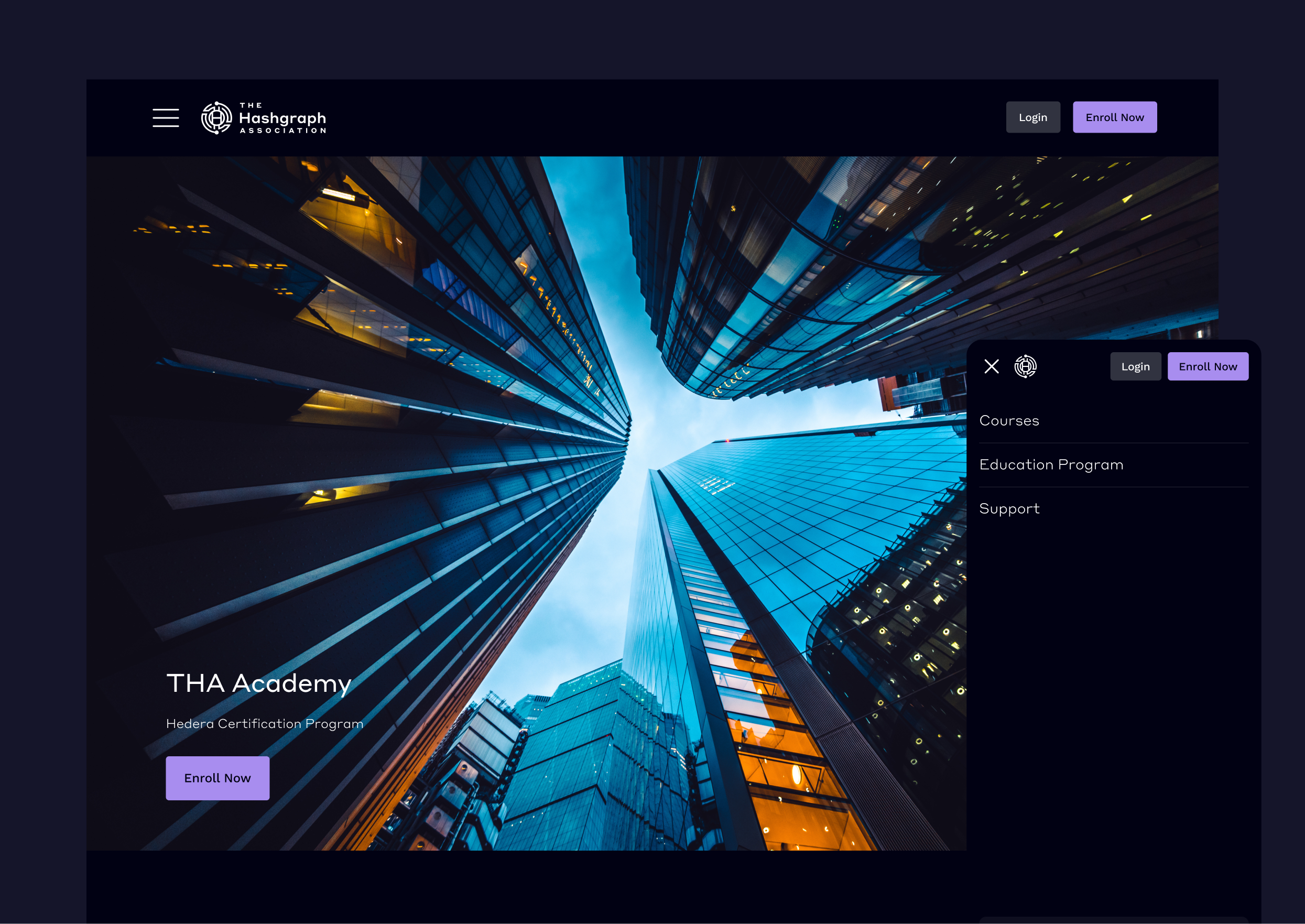 LMS homepage with key sections and signup CTAs