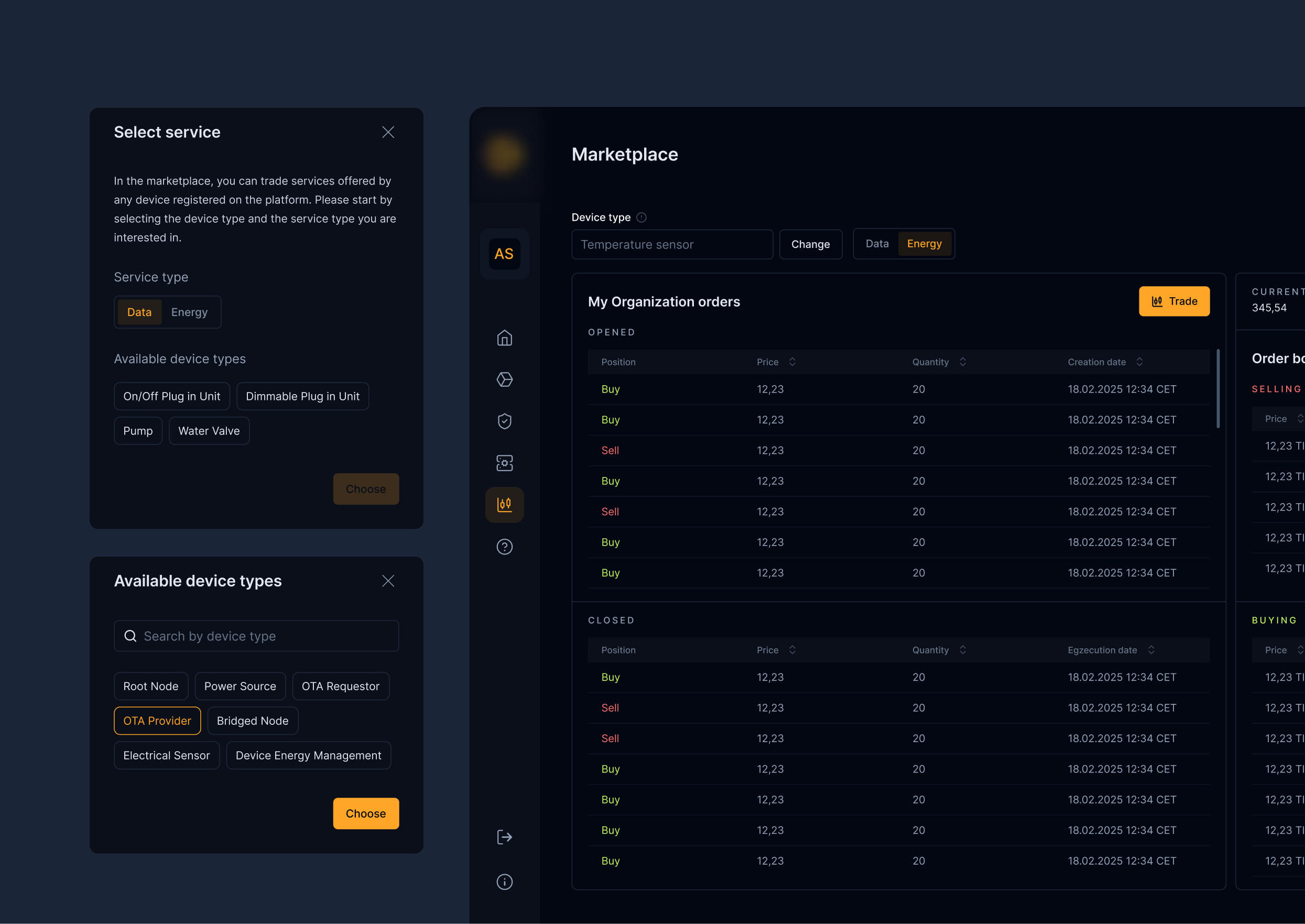 Marketplace view - screen 1